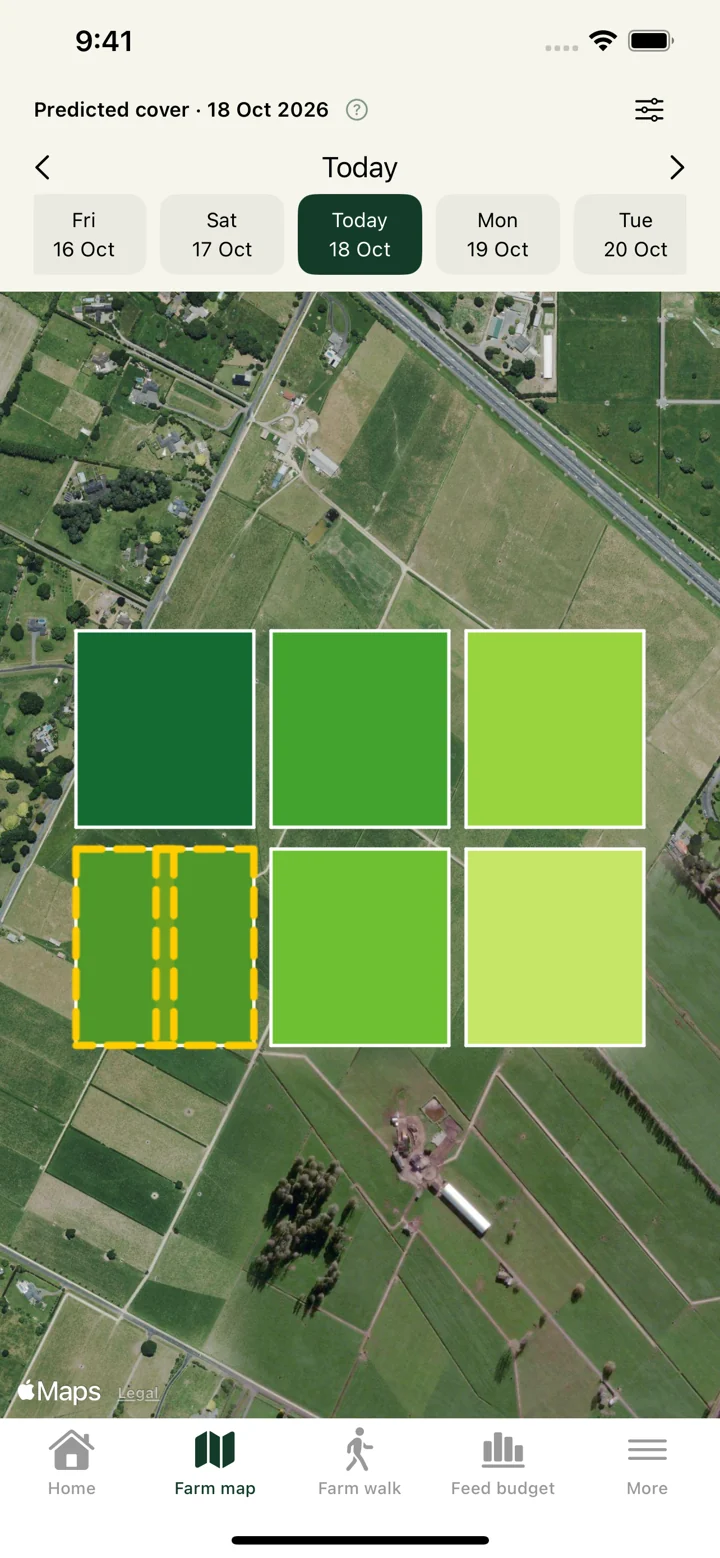 Pasture example satellite farm map